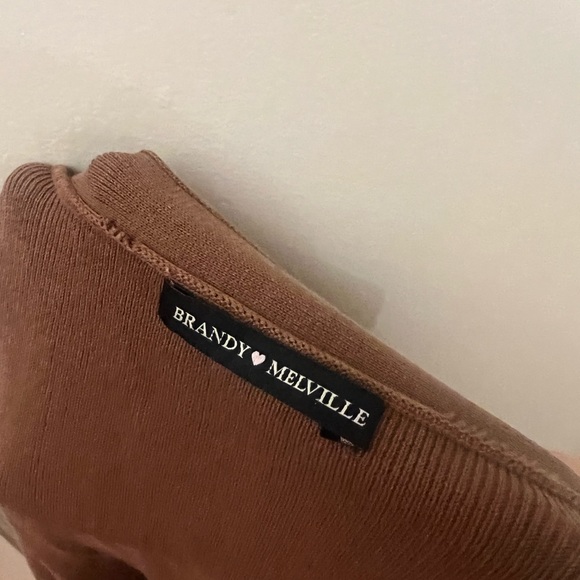 Brandy Melville brown thin cardigan sweater - Picture 9 of 9